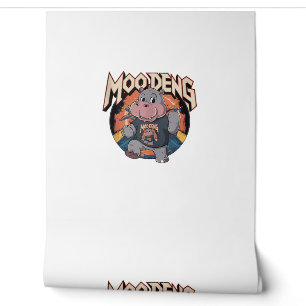 Moo-Deng Hippo der berühmte Baby-Pygmäen-Hippo-Tan Tapete