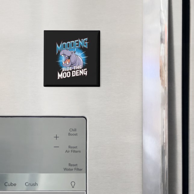 MOO DENG Hippo fährt das MOO DENG Magnet (In Situ (Kühlschrank))