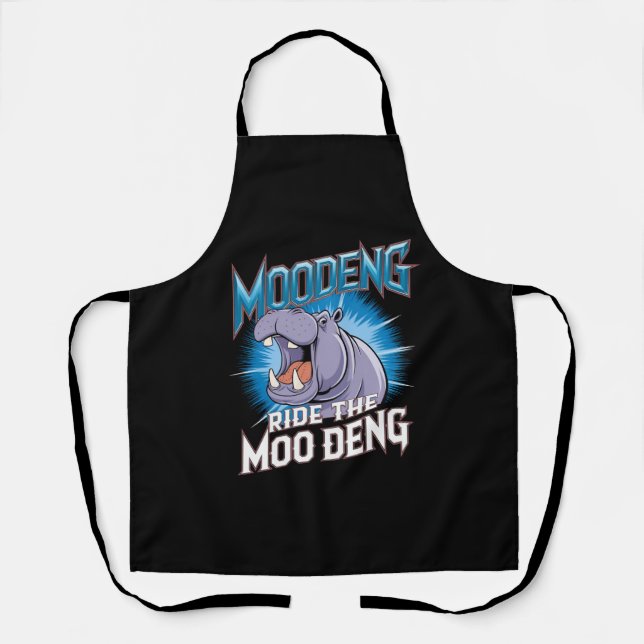 MOO DENG Hippo fährt das MOO DENG Schürze (Vorderseite)