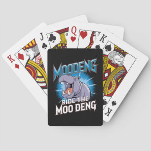 MOO DENG Hippo fährt das MOO DENG Spielkarten