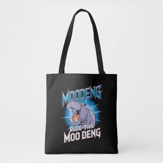 MOO DENG Hippo fährt das MOO DENG Tasche (Vorderseite)