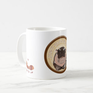 Moo Deng Hippo für frohe Weihnachten Kaffeetasse