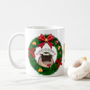 Moo Deng Hippo für frohe Weihnachten Kaffeetasse