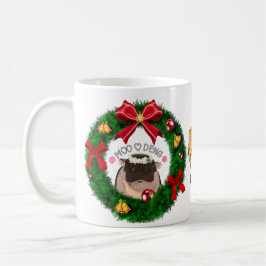 Moo Deng Hippo für frohe Weihnachten Kaffeetasse