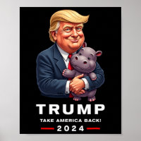 Moo Deng Hippopotamus unterstützen Donald Trump 20