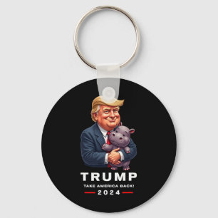 Moo Deng Hippopotamus unterstützen Donald Trump 20 Schlüsselanhänger