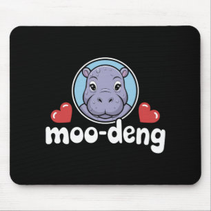 Moo Deng hüpfendes Schwein im Thai-Bild Baby Nilpf Mousepad