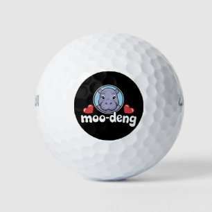Moo Deng Hüpfer-Schwein im Thai-Bild Baby Nilpferd Golfball