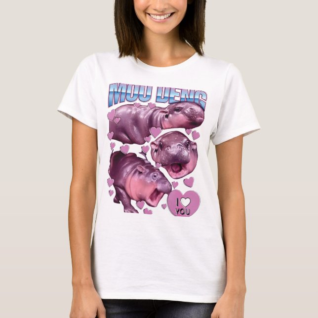 MOO DENG THE BERMOUS BABY PIGMY HIPPO MOODENG T-Shirt (Vorderseite)
