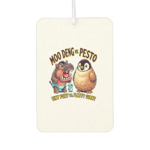 Moo Deng vs. Pesto Angry Hippo vs. Fluffy Penguin Autolufterfrischer