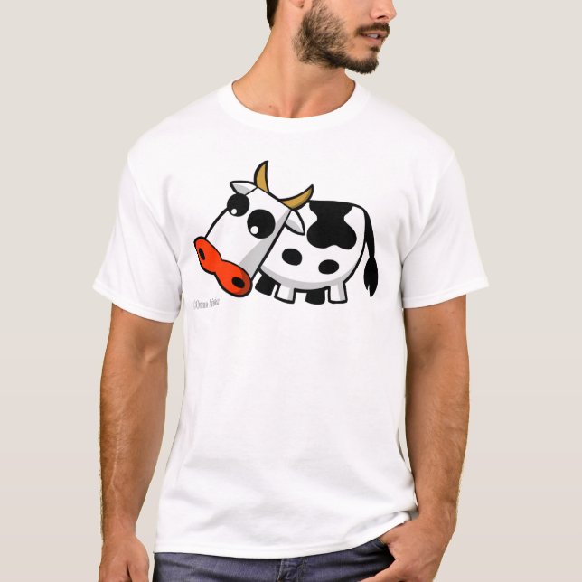 MOO die Schwarzweiss-Kuh T-Shirt (Vorderseite)