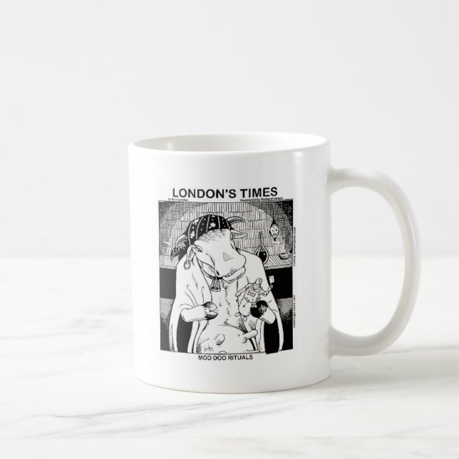 Moo Doo Rituale New Orleans Kuh Lustige Geschenke Kaffeetasse (Rechts)