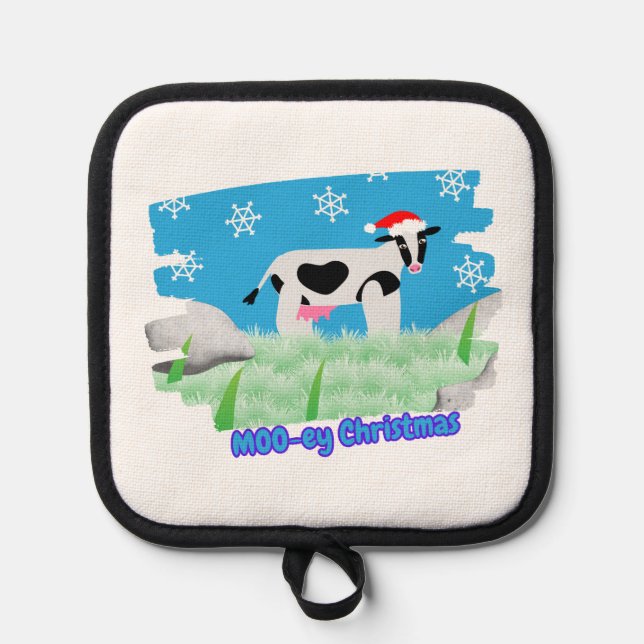 Moo-ey Christmas Topflappen (Vorderseite)
