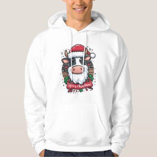 Moo-ey Weihnachtskühe Funny Weihnachtsmann Hoodie