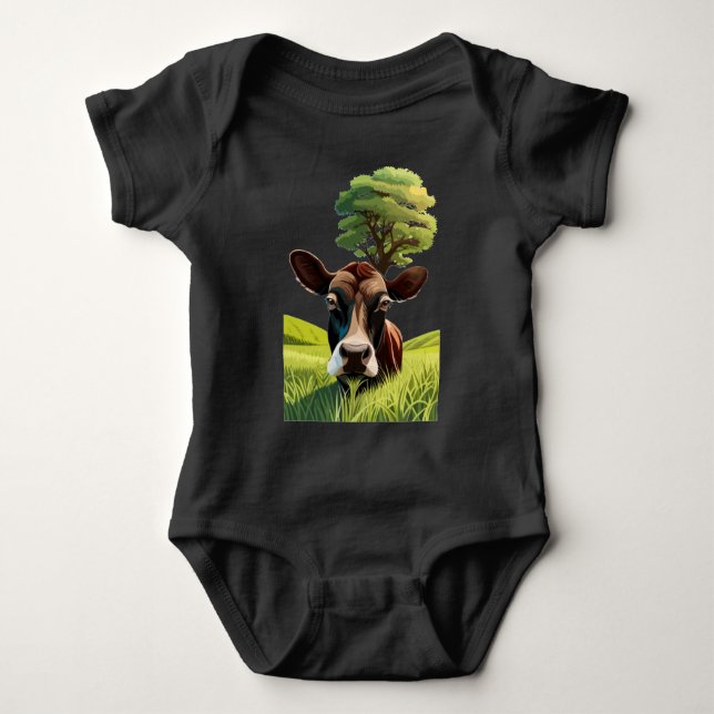 Moo for a Massage Baby Strampler (Vorderseite)