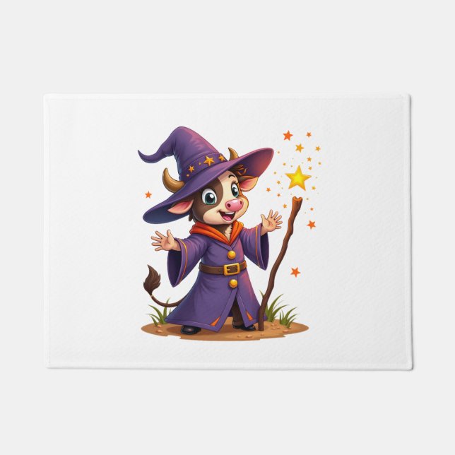 Moo-Gician the Cow Zauberer Fußmatte (Vorderseite)