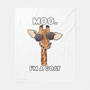 Moo I bin eine Ziege Giraffe Lover Animals Lover Z Fleecedecke