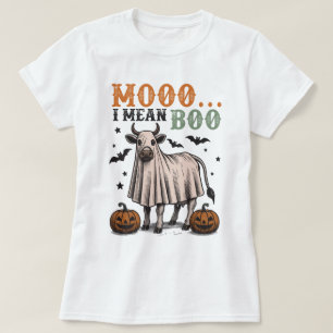 Moo I Gemein Boo Funny Cow Halloween T-Shirt