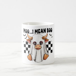 Moo I Gemein Boo Ghost Cow Funny Halloween Kuh Lov Kaffeetasse