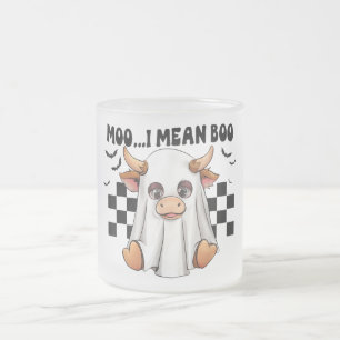 Moo I Gemein Boo Ghost Cow Funny Halloween Kuh Lov Mattglastasse