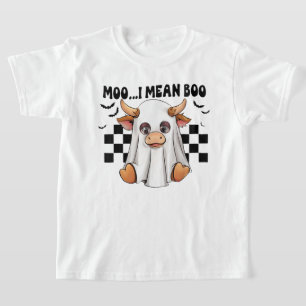 Moo I Gemein Boo Ghost Cow Funny Halloween Kuh Lov T-Shirt