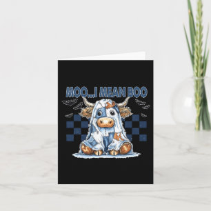 Moo I Gemein Boo Spooky Cow Halloween Patchwork Sp Karte