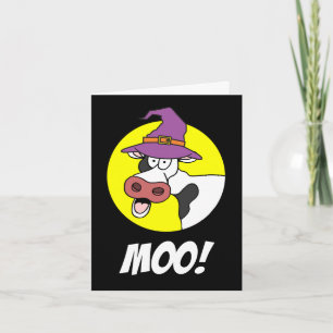Moo I Signio Boo Halloween Cow Carte de vacances