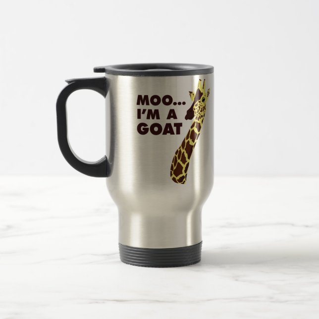 MOO… Ich bin eine Ziege - Giraffe Reisebecher (Links)