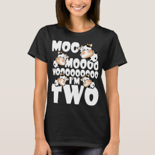 Moo ich bin zwei 2. Geburtstag Milchkuh 2 Jahre al T-Shirt