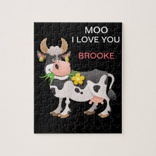 "MOO" ICH LIEBE, DASS SIE PUZZLE PERSONALISIERT.