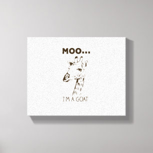 Moo I'm Goat Funny Graphic Giraffe Vintag Leinwanddruck