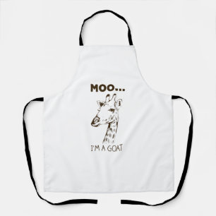 Moo I'm Goat Funny Graphic Giraffe Vintag Schürze