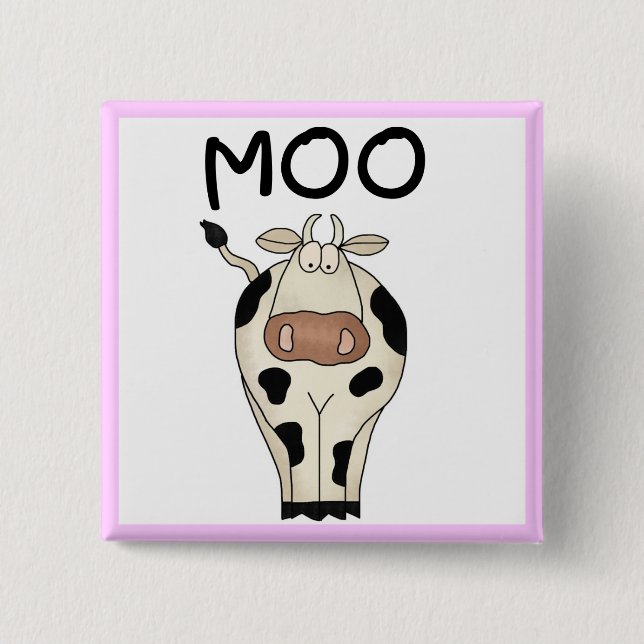 MOO-Kuh-T-Shirts und Geschenke Button (Vorderseite)