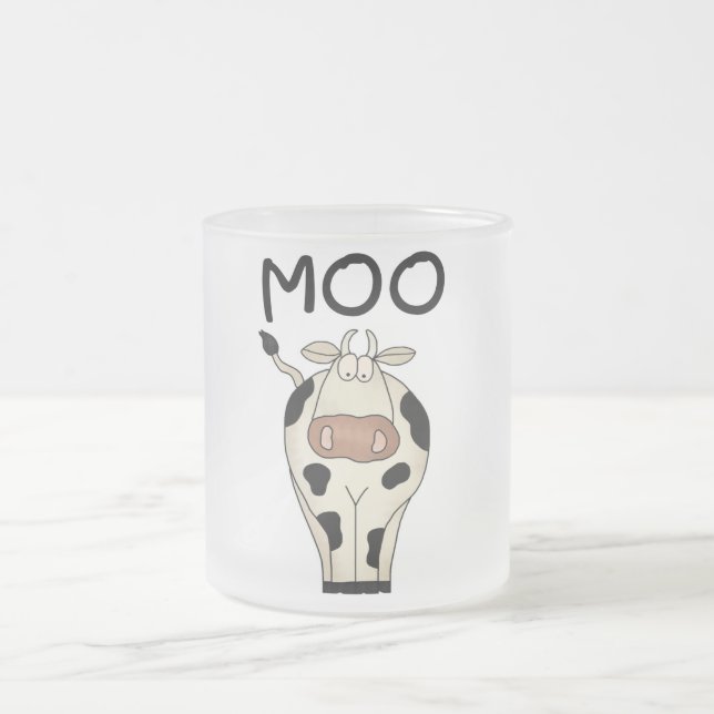 MOO-Kuh-T-Shirts und Geschenke Mattglastasse (Mittel)