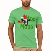 Moo Moo Weihnachten Weihnachtskuh T - Shirt