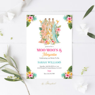 Moo Moos & Margaritas Brautparty Einladung