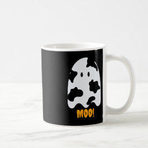 Moo! Niedlicher Spaß Kuh Print Ghost Halloween T-S Kaffeetasse