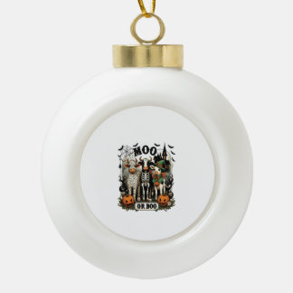 Moo oder Boo Halloween-Kuh Keramik Kugel-Ornament