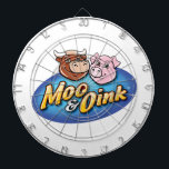 Moo & Oink Dartboard Dartscheibe<br><div class="desc">Ihr Moo & Oink-Fan wird dieses benutzerdefinierte Dart für den Garten oder das Büro Liebe geben.</div>