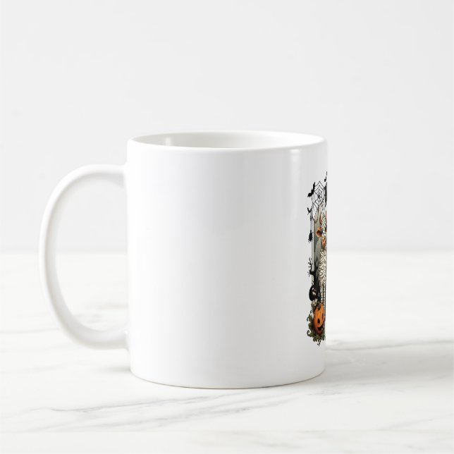 Moo or Boo Halloween Cow Kaffeetasse (Links)
