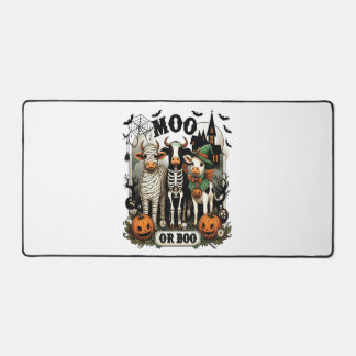 Moo or Boo Halloween Cow Schreibtischunterlage