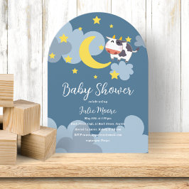 Moo Over the Moon Baby Shower Einladung