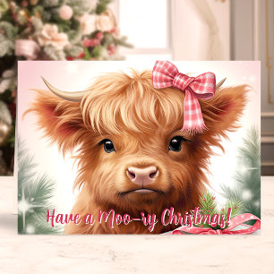 Moo-ry Weihnachten Highland-Kuh