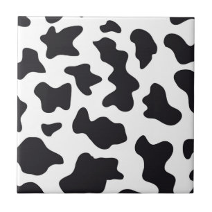 MOO Schwarz-Weiß-Milchkuh Muster Druckgeschenke Fliese