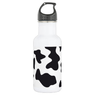 MOO-Schwarzweiss-Milchkuh-Muster-Druck Edelstahlflasche