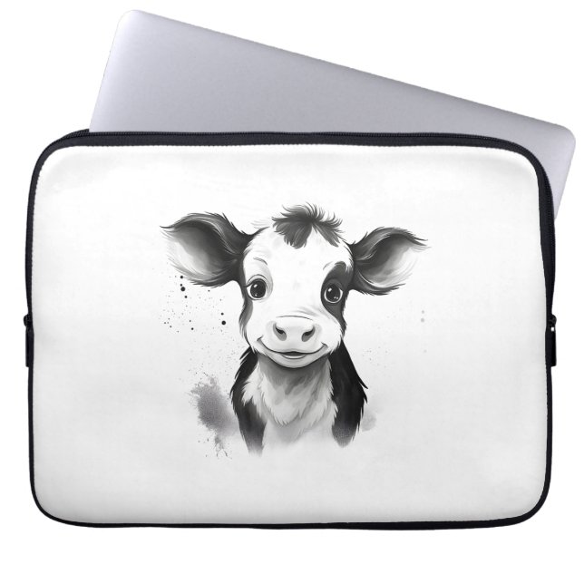 🔌 💻 "Moo-Tech" Vache Imprimer sac électronique � (Devant)