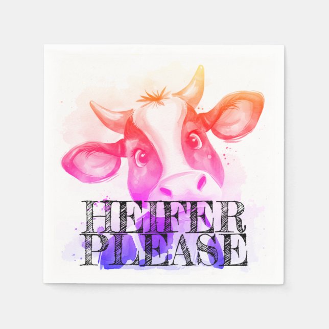 Moo-ve Over langweilige Napkins: Heifer bitte Serviette (Vorderseite)