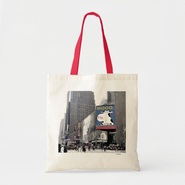 MOO YORK CITY Times Square von Sandra Boynton Tragetasche (Vorne)