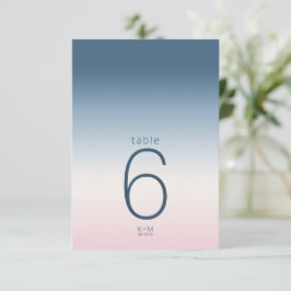 Mood Gradient Hochzeittisch Preußischer Himmel ID7 Einladung