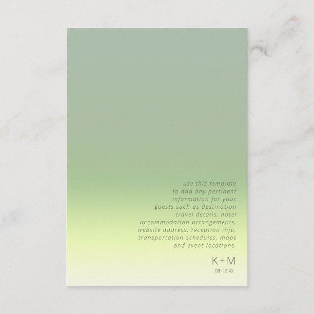 Mood Gradient Wedding Details Frühjahrswiese ID741 Begleitkarte (Vorderseite)